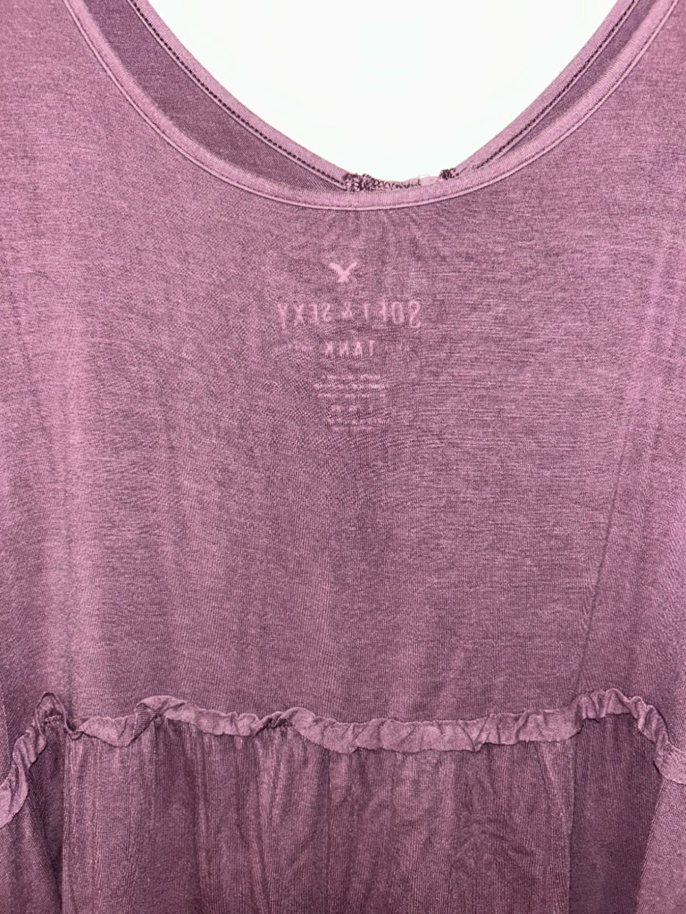 Aerie Oversized Flowy Tank Top Mauve Purple Soft Draped Size Large - Picture 6 of 6